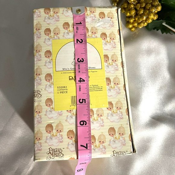 NIB Precious Moments 'Whos gonna fill your shoes' boy figurine - Picture 9 of 11